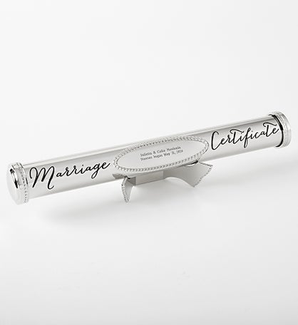 Engraved Wedding Certificate Holder