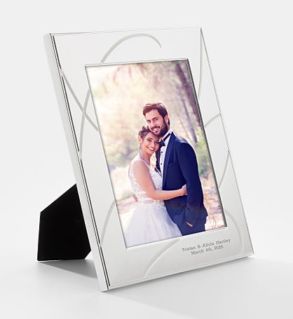Engraved Lenox "Adorn" Wedding 8x10 Picture Frame