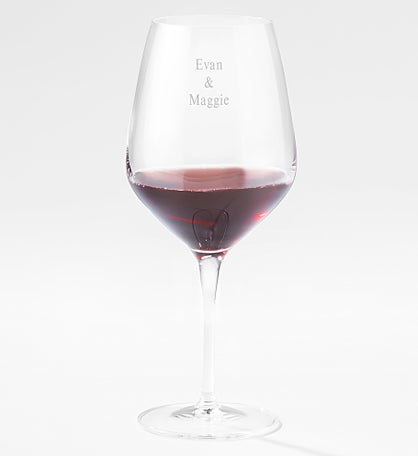 Engraved Luigi Bormioli Atelier Red Wine Glass