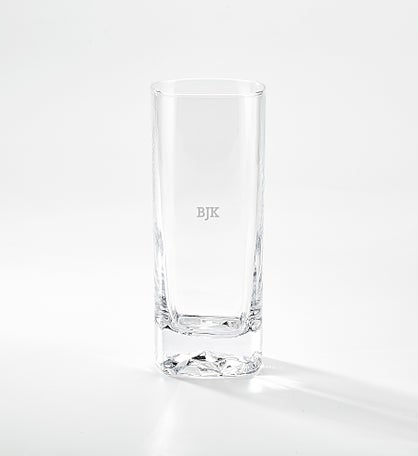 Engraved Luigi Bormioli Monogram Strauss Highball Glass