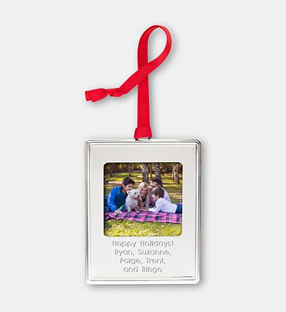 Engraved Silver Picture Frame Metal Ornament