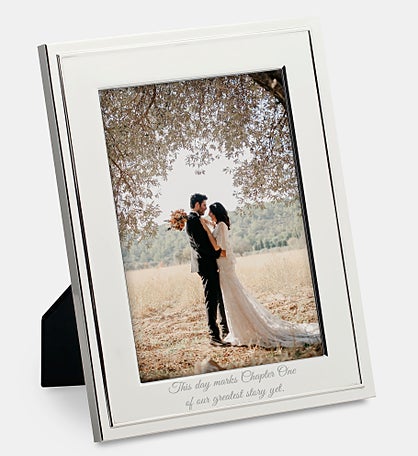 Engraved Waterford Classic 5x7 Silverplate Frame