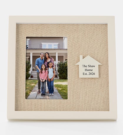 Engraved House Charm Picture Frame