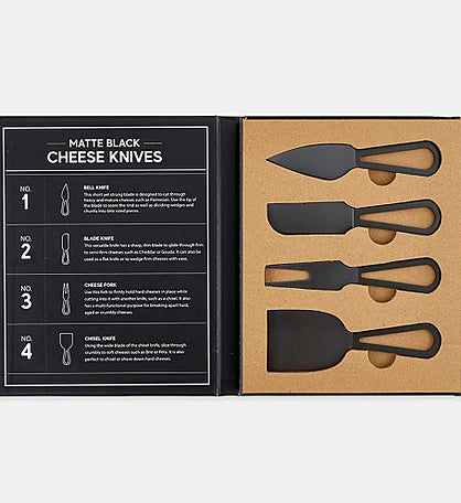 Matte Black Cheese Knives Set