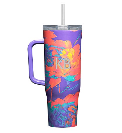 Engraved Corkcicle Monogram 40oz Cruiser in Super Bloom