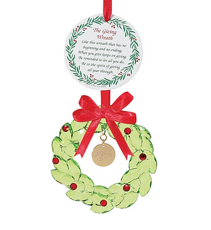 Engraved Giving Wreath Ornament