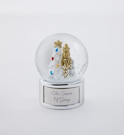 Engraved Nutcracker Mini Snow Globe