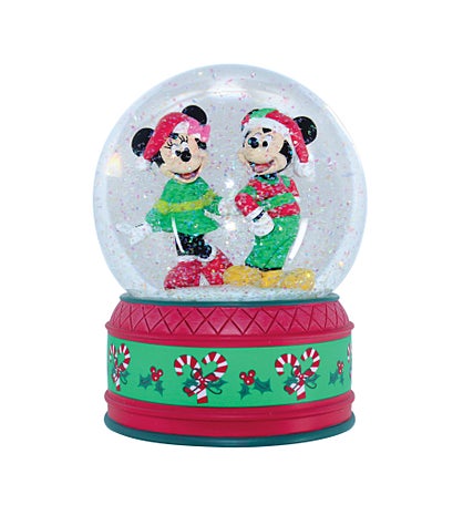 Mickey & Minnie Holiday Snow Globe