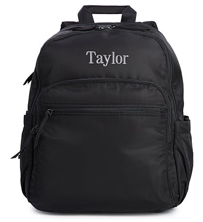 Embroidered Vera Bradley Bancroft Backpack in Moonless Night