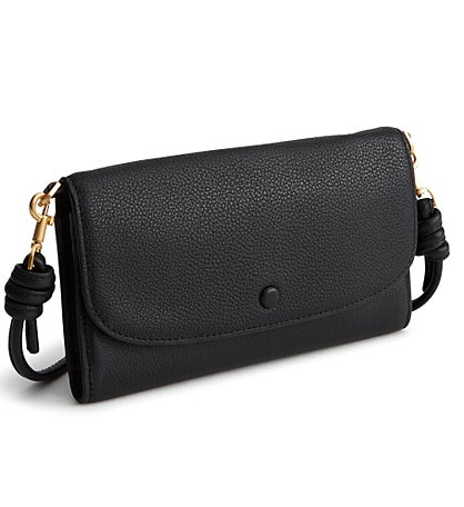 Vera Bradley Leather Crossbody Wallet in Moonless Night