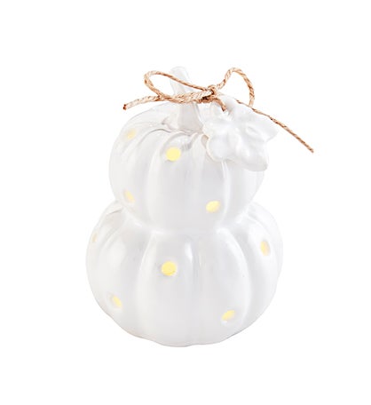 Ceramic Pumpkin Light-Up Sitter for Serveware