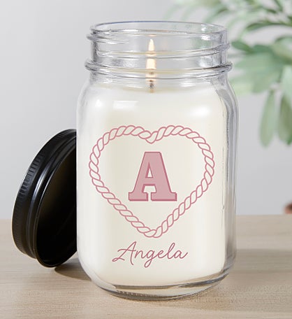 Personalized Heart Mason Jar Candle by Jessie James Decker