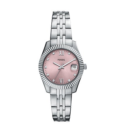 Fossil Scarlette Silver and Pink Watch
