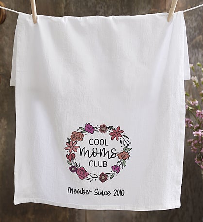 Personalized Floral Wreath Flour Sack Towel for Mom by Jessie James Decker