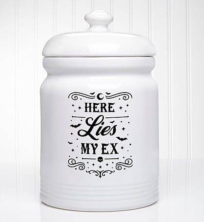 Kittenish Personalized Pinkoween Ceramic Jar
