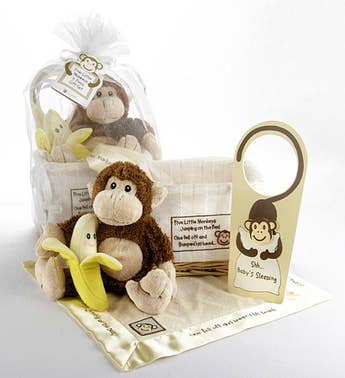 Five Little Monkeys 5-Piece Baby Gift Basket