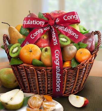Premier Orchard Congratulations Fruit Gift Basket