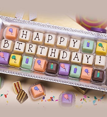 Happy Birthday Petits Fours - 36ct