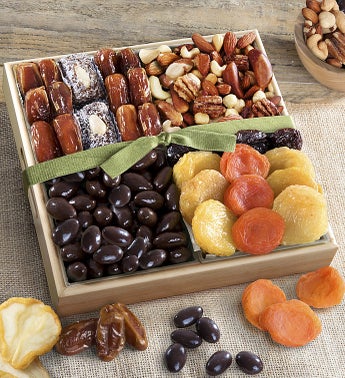 Dried Fruits with Savory  Chocolate Nuts Crate