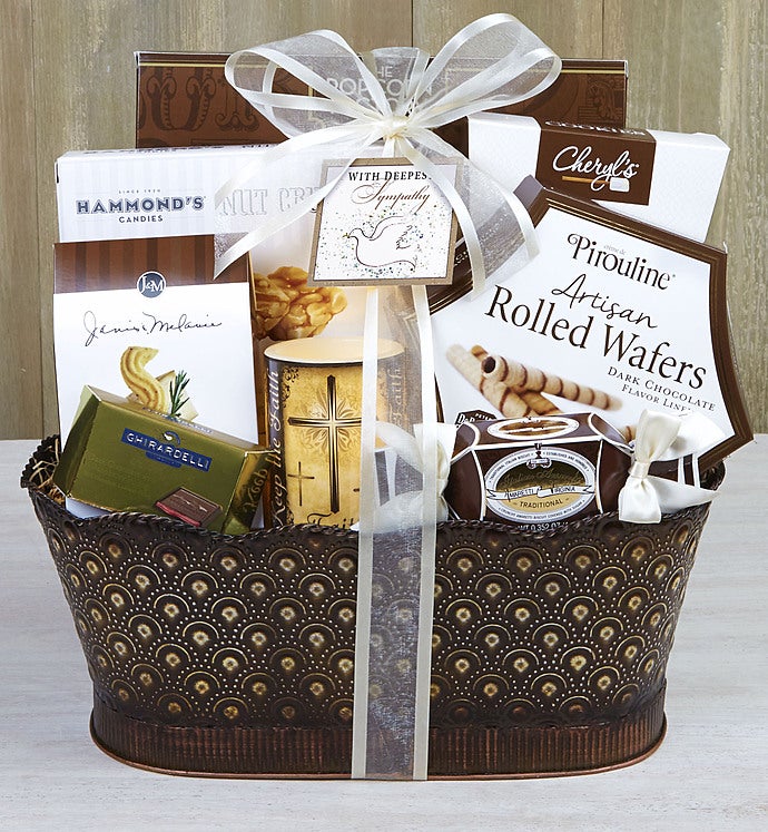 Faith & Fond Memories Sympathy Candle Basket