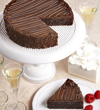 Bake Me A Wish Triple Chocolate Brownie Cake