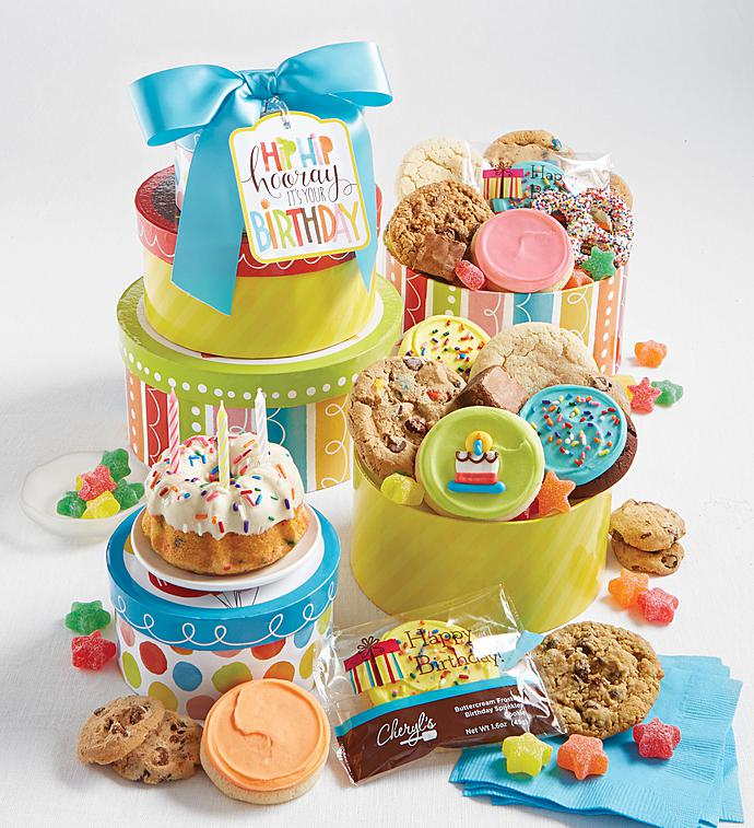 Cheryl's Hip Hip Hooray Birthday Tower