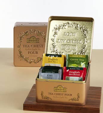 Ahmad of London Tea Chest Four Tin