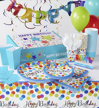 Birthday in a Box - Party for 8 Tabletop Set
