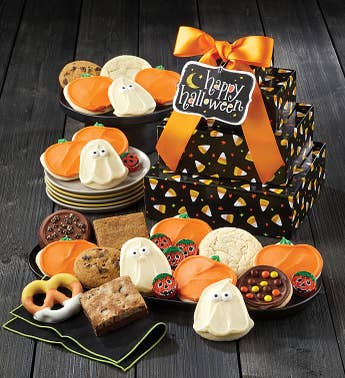 Cheryls Candy Corn Halloween Gift Tower