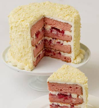 Fresh Strawberry Cream Cheese Frosted Cake