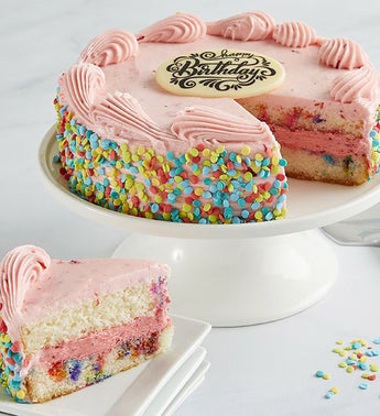 Bake Me a Wish Birthday Strawberry Funfetti Cake