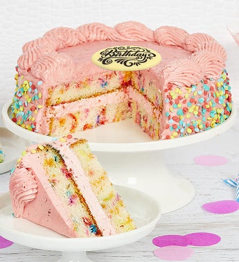 Bake Me a Wish Birthday Strawberry Funfetti Cake
