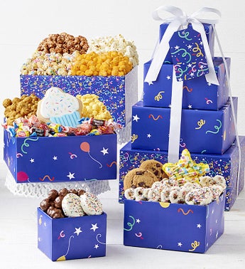 The Popcorn Factory Birthday Balloons 4-Tier Tower