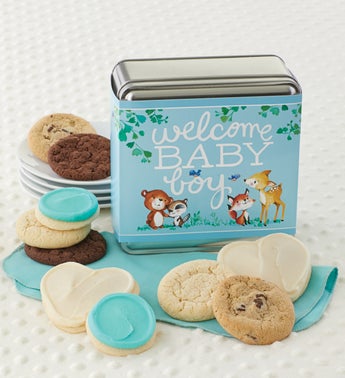 Cheryls Welcome Baby Boy Assorted Tin