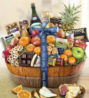 Feel Better Fruit  Sweets Gift Basket