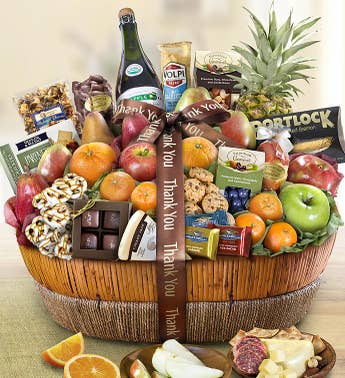Thank You Fruit  Sweets Gift Basket