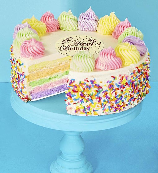 Bake Me a Wish! Happy Birthday Rainbow Cake