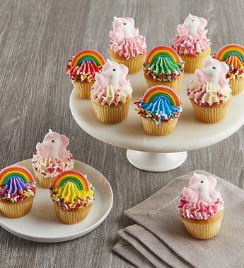 Little Whisk Mini Rainbow  Unicorn Cupcakes