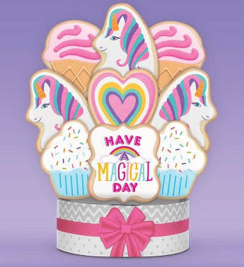 Have a Magical Day Unicorn Cookie Arrangement