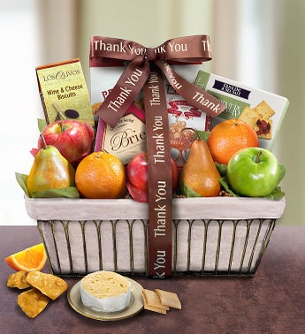 Thank You Parisian Terrace Fruit Gift Basket
