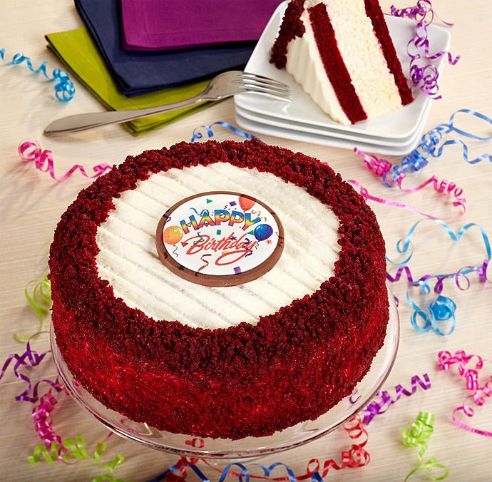 Junior's Happy Birthday Red Velvet Cheesecake