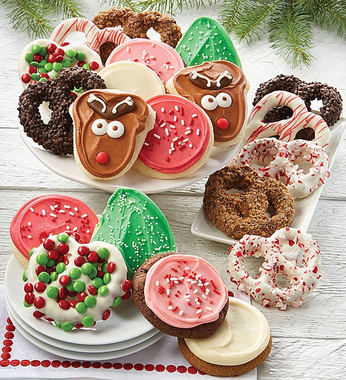 Buttercream Frosted Cookies & Gourmet Pretzels