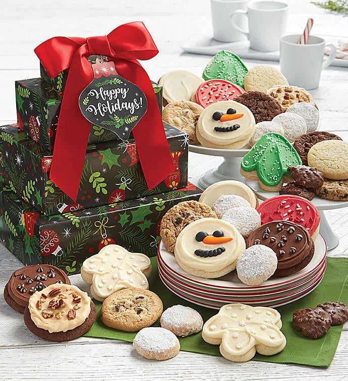 Warmest Holiday Wishes Gift Tower