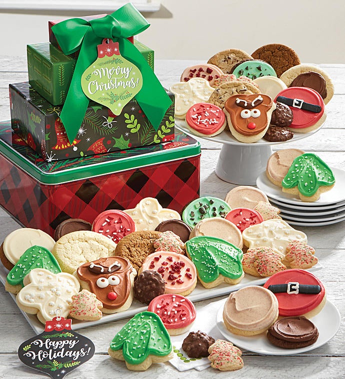 Merry Christmas Gift Tin Tower