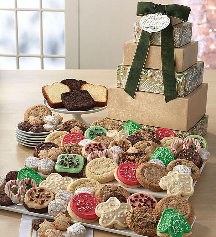 Happy Holidays Sparkling VIP Gift Tower