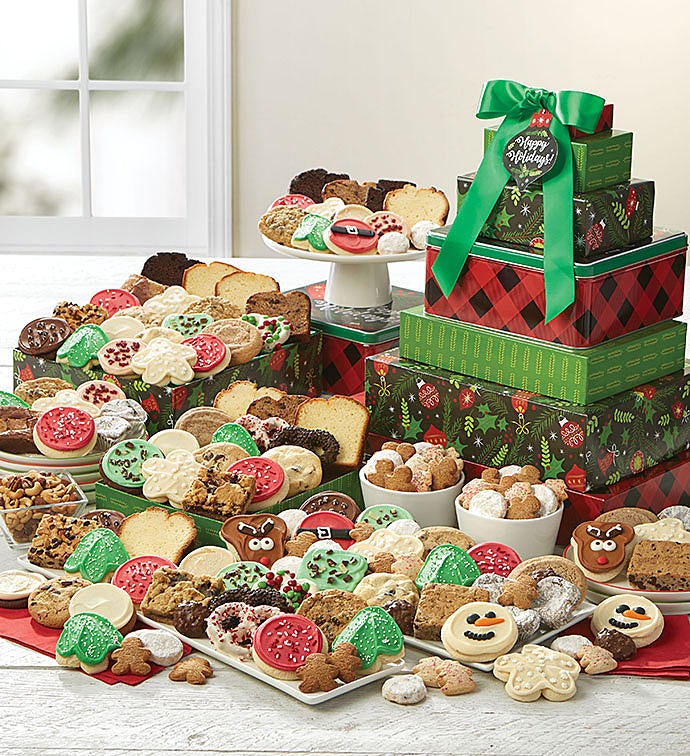 Happy Holidays Deluxe Gift Tower