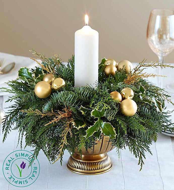 Golden Lights Holiday Centerpiece by Real Simple®