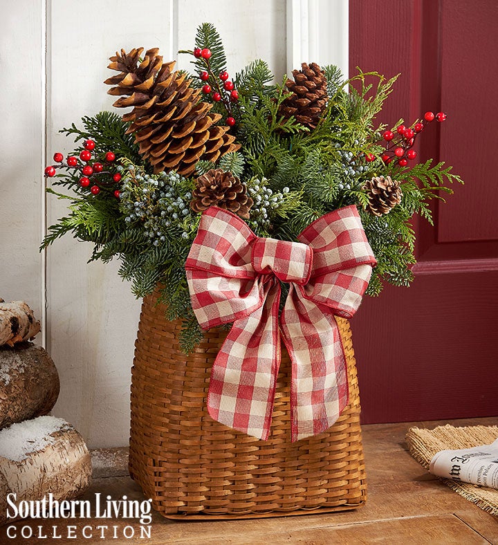 Ebenezer & Co. 22 Door Basket with Greenery 