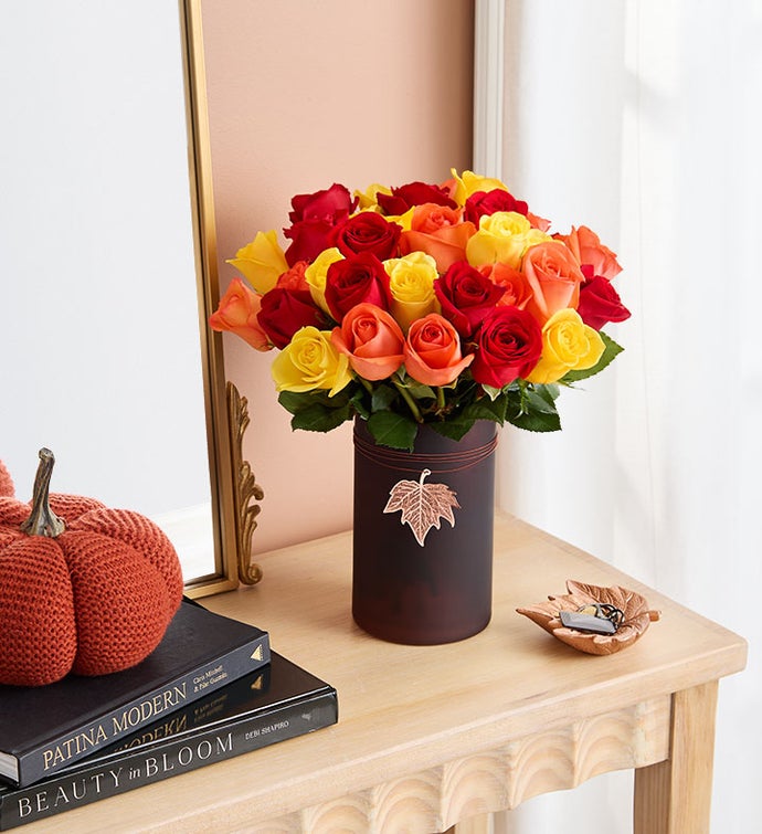 Autumn Rose Bouquet™ + Free Vase