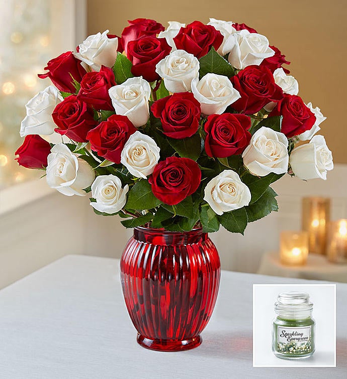 Peppermint Roses + Free Candle
